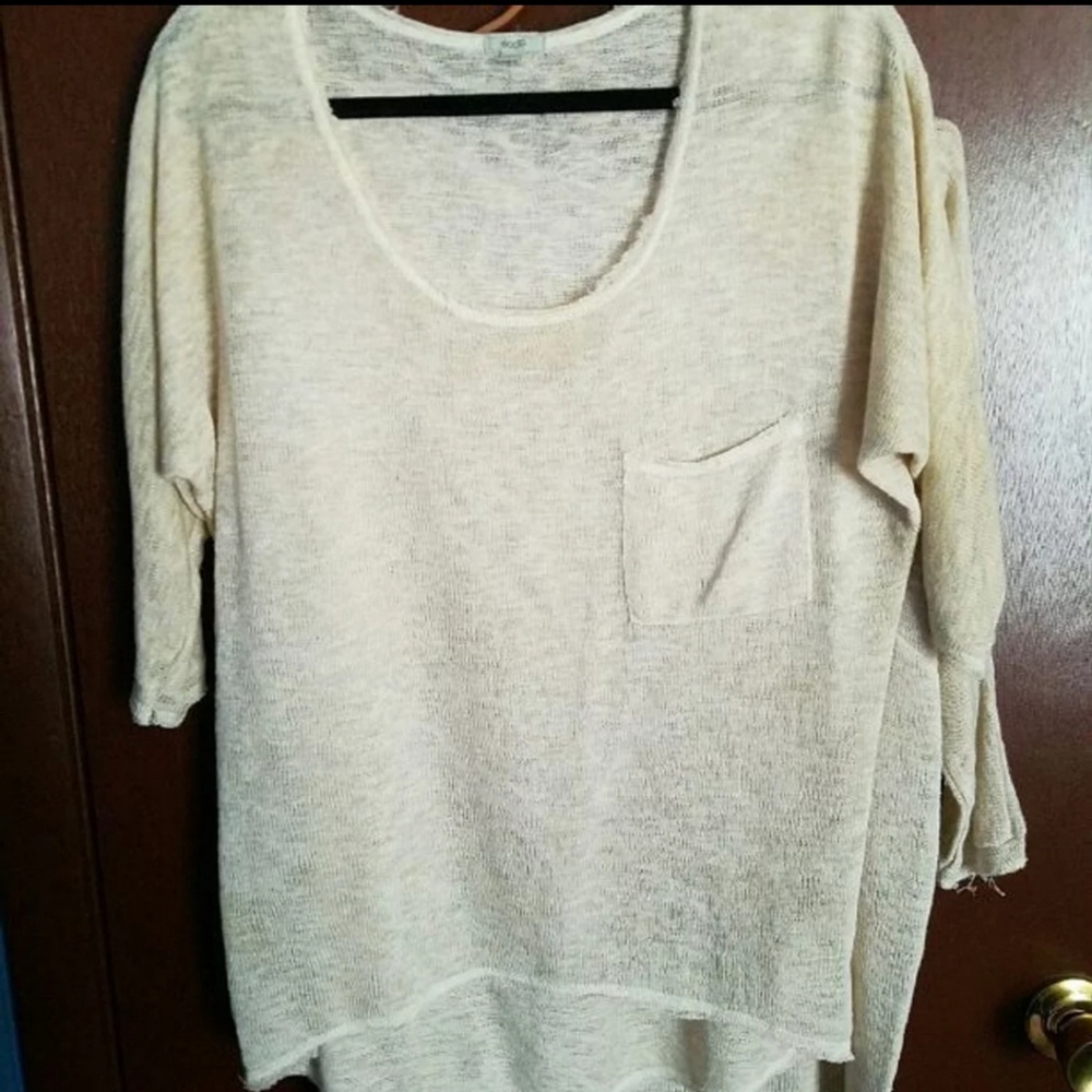 UO ecoté scoop neck top semi sheer